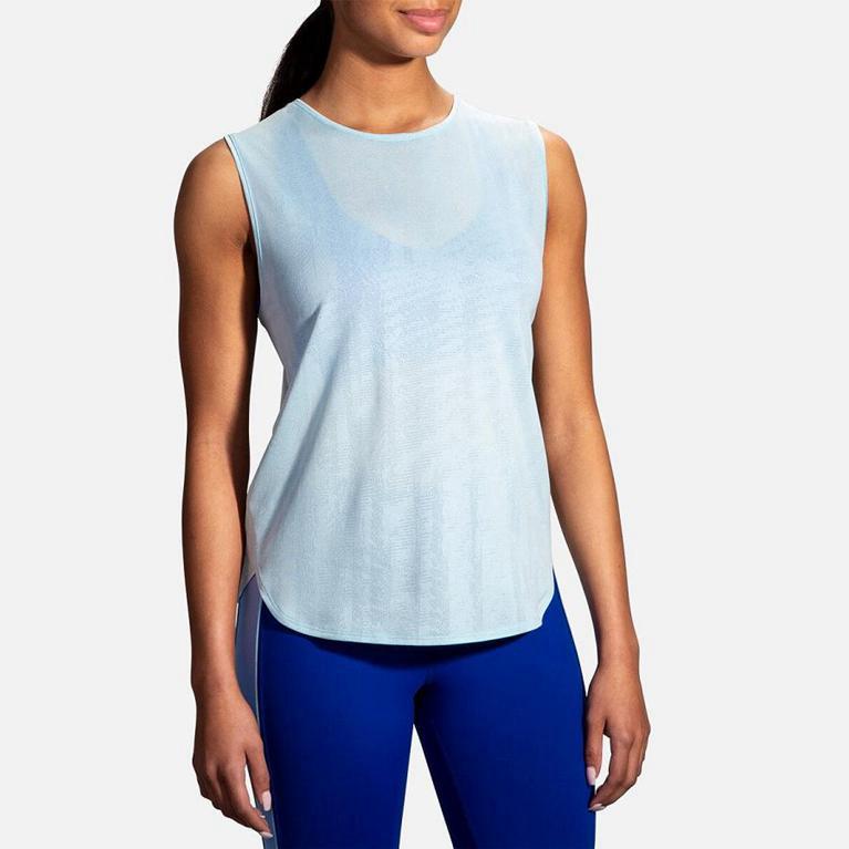 Brooks Women's Spirit Running Tank Top - Blue (CKYI60287)